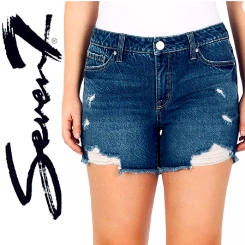 NEW SEVEN7 WEEKEND SHORT JEAN SZ: 4 COLOR GLOSS NWT!! NOW$:22.. MRSP:$59.